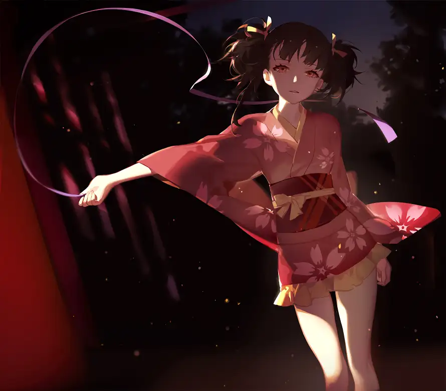4k夜晚壁纸 - 日系 - 少女 - 插画「哲风壁纸」