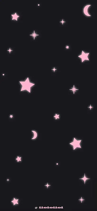 4k可爱壁纸 - 星星 - 星月 - 暗底「哲风壁纸」