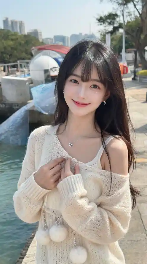 4k城市壁纸 - 少女 - 微笑 - 户外「哲风壁纸」
