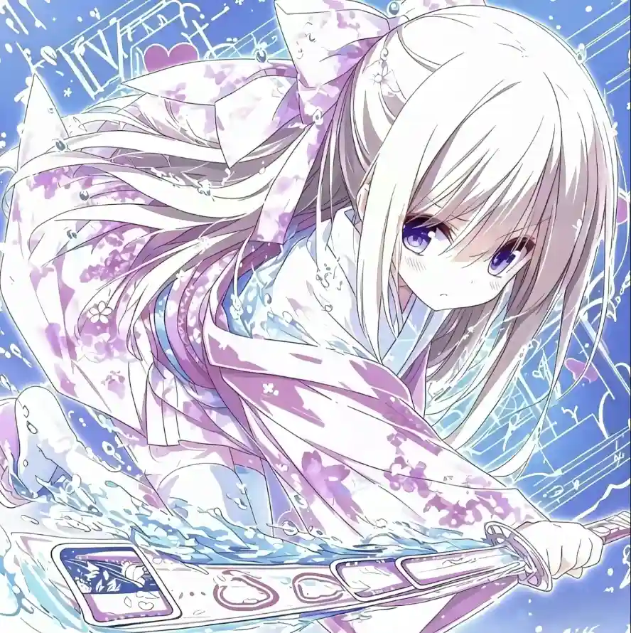 4k动漫壁纸 - 和服 - 头像 - 紫瞳「哲风壁纸」