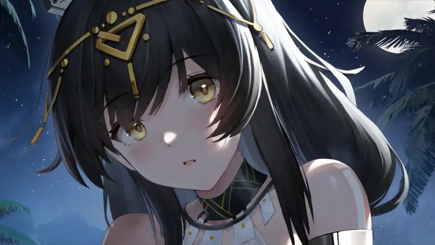 4k侧脸壁纸-肴 - 夜空-少女「哲风壁纸」