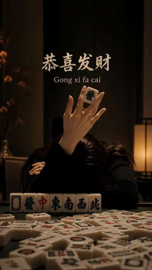 4k中式壁纸 - 手 - 发财 - 台灯「哲风壁纸」