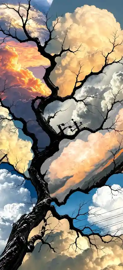 4k云朵壁纸 - 创意 - 剪影 - 天空「哲风壁纸」