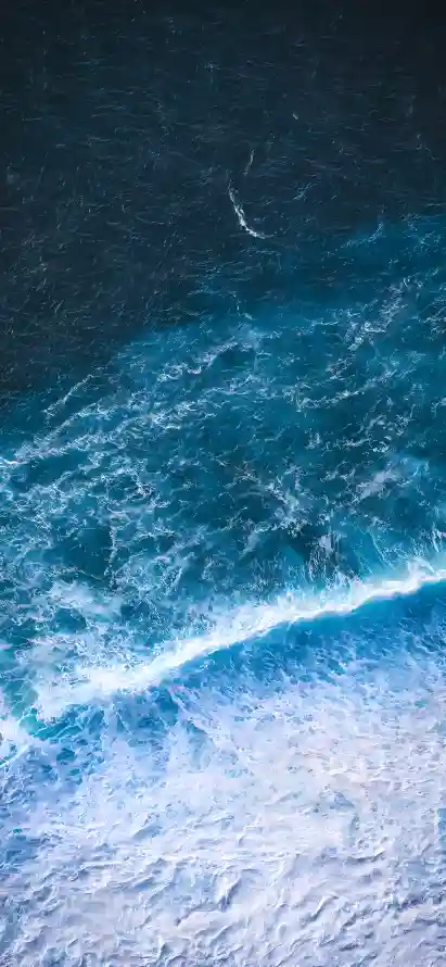 4k水面壁纸 - 泡沫 - 浅蓝 - 浪花「哲风壁纸」