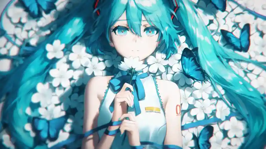 4k动漫壁纸 - 少女 - 白花 - 蓝瞳「哲风壁纸」 4k动漫壁纸 - 少女 - 白花 - 蓝瞳「哲风壁纸」
