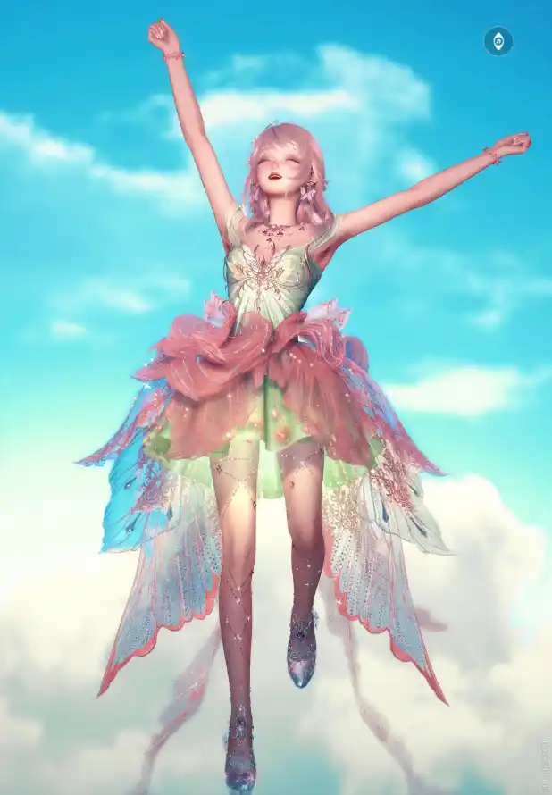 4k少女壁纸 - 晴空 - 浮空 - 白云「哲风壁纸」
