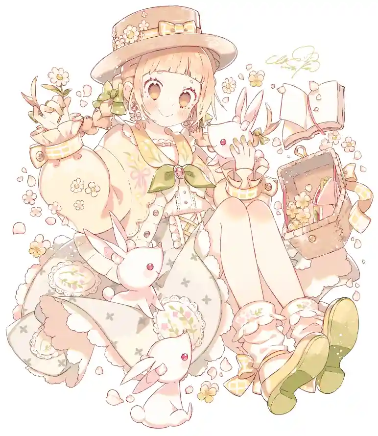 4k卡通壁纸 - 少女 - 插画 - 洋装「哲风壁纸」