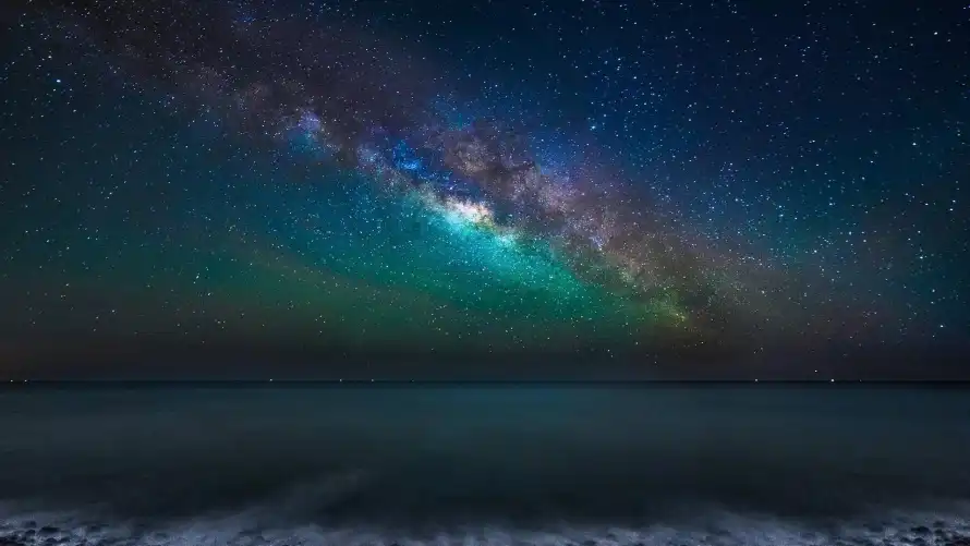 4k极光壁纸 - 海岸 - 夜景 - 星空「哲风壁纸」