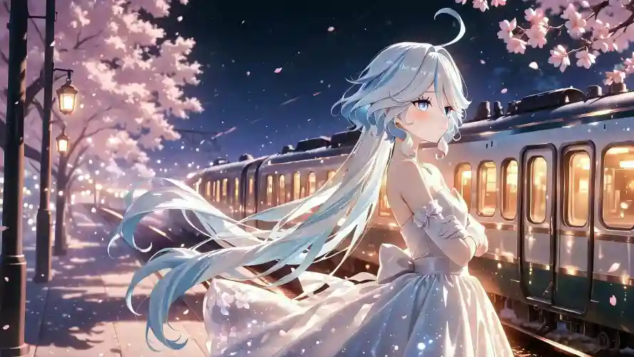 4k列车壁纸 - 原神 - 回眸 - 夜晚「哲风壁纸」