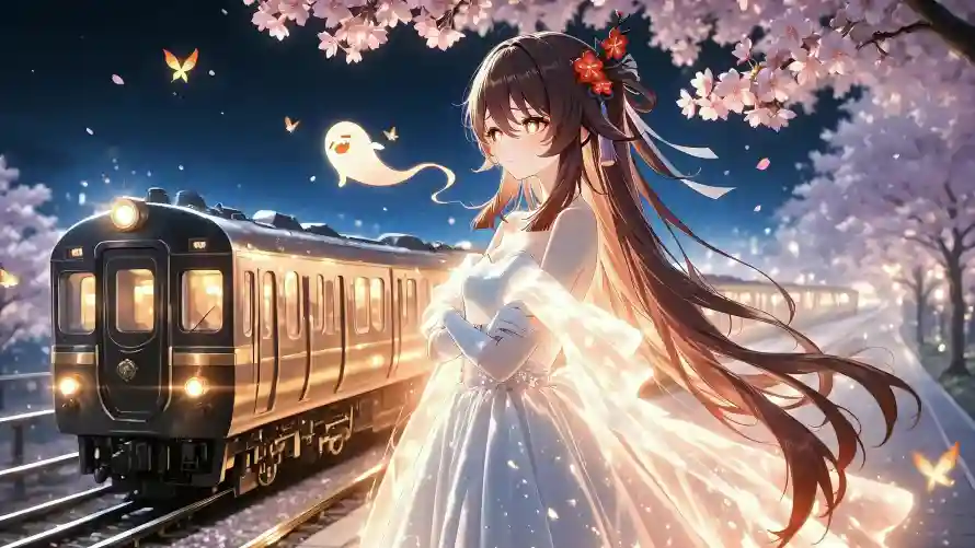 4k列车壁纸 - 原神 - 夜晚 - 夜景「哲风壁纸」
