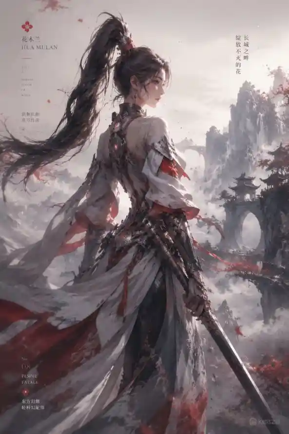 4k云雾壁纸 - 佩剑 - 侠女 - 古风「哲风壁纸」