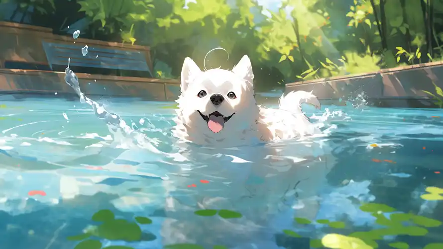 4k夏日壁纸 - 戏水 - 插画 - 树林「哲风壁纸」 4k夏日壁纸 - 戏水 - 插画 - 树林「哲风壁纸」