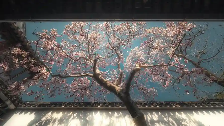4k树干壁纸 - 治愈 - 花簇 - 静谧「哲风壁纸」