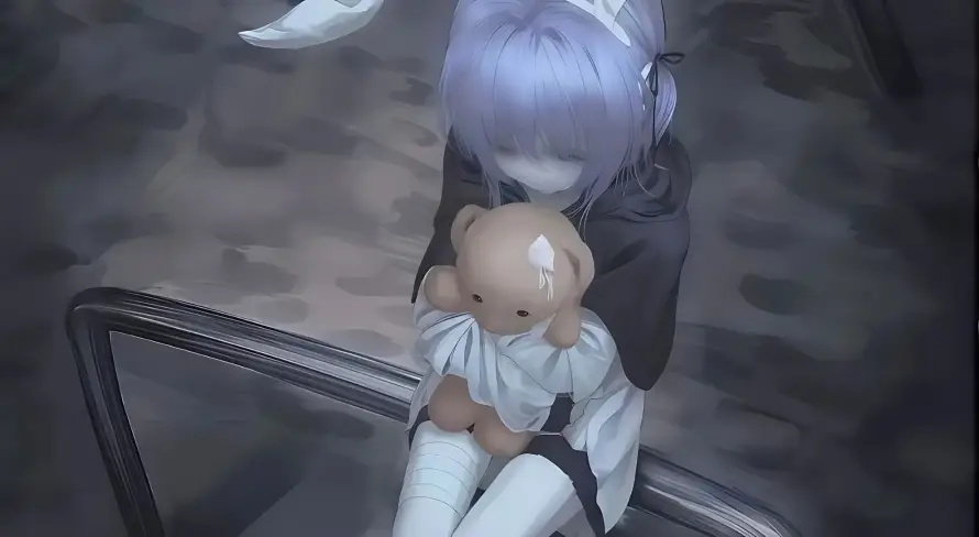 2k侧脸壁纸-少女 - 独处-白丝「哲风壁纸」