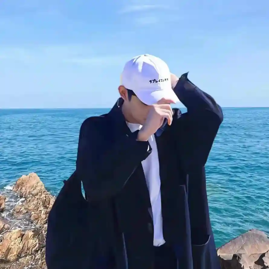 4k侧脸壁纸 - 大海 - 帅哥 - 海边「哲风壁纸」