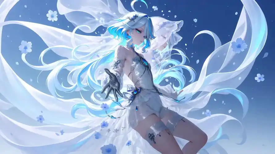 4k侧身壁纸-原神 - 少女-枫丹「哲风壁纸」