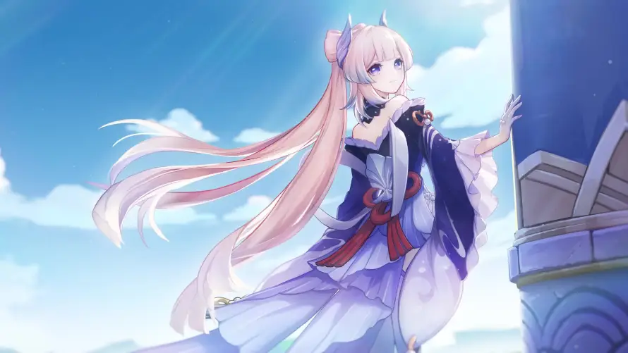 3k原神壁纸-和风 - 巫女-建筑「哲风壁纸」