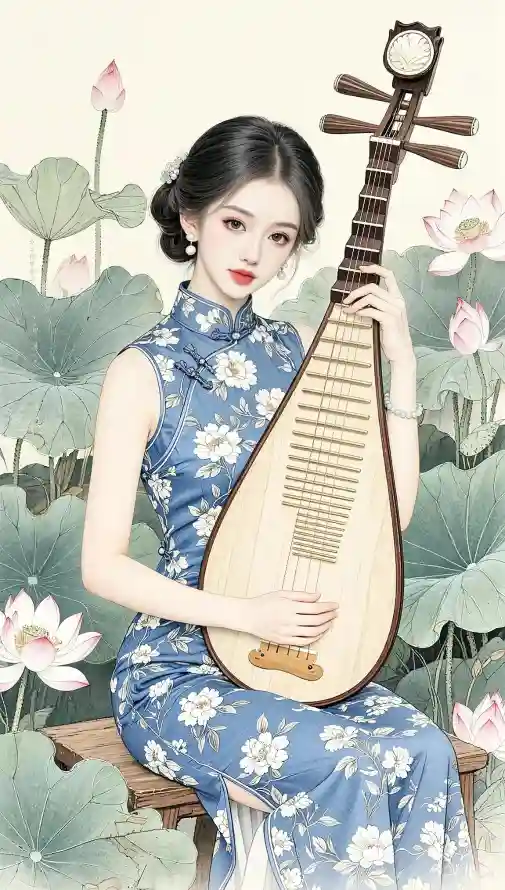 4k仕女壁纸 - 古典 - 国风 - 坐姿「哲风壁纸」