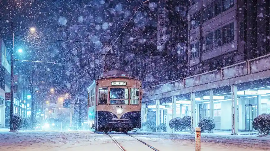 3k冬日壁纸-好看 - 暖光-积雪「哲风壁纸」
