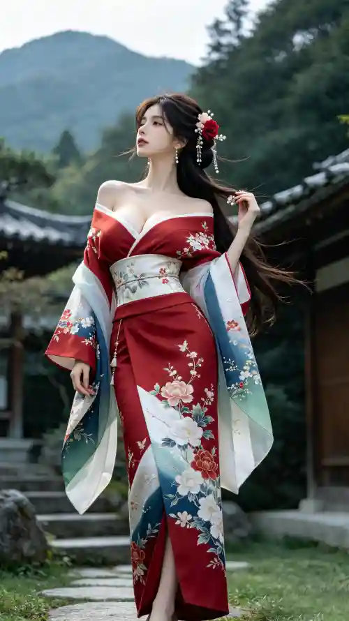 4k和服壁纸 - 性感 - 户外 - 石径「哲风壁纸」