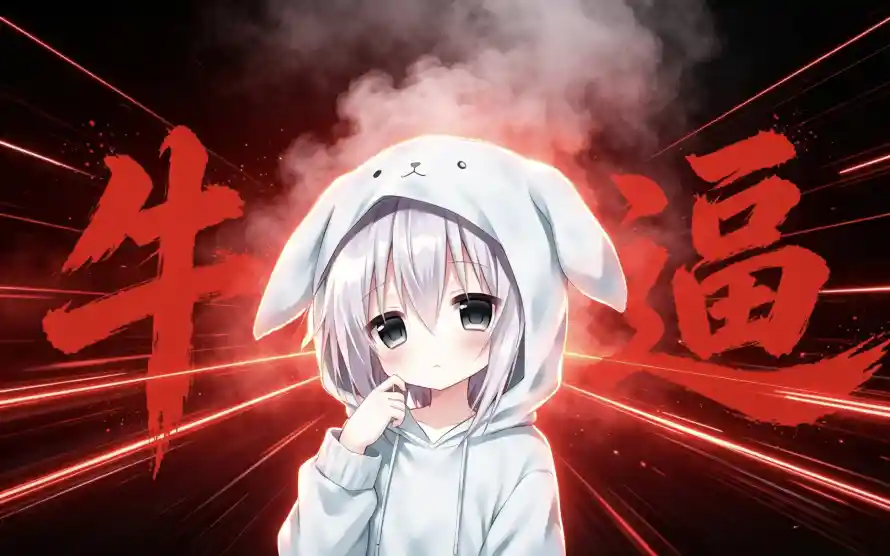 3kQ版壁纸-少女 - 烟雾-白发「哲风壁纸」