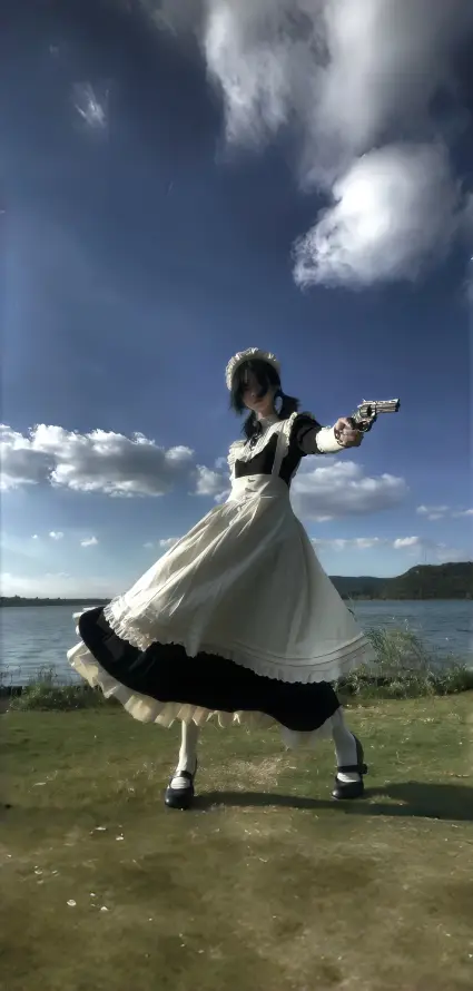 4k少女壁纸 - 清新 - 湖泊 - 草地「哲风壁纸」