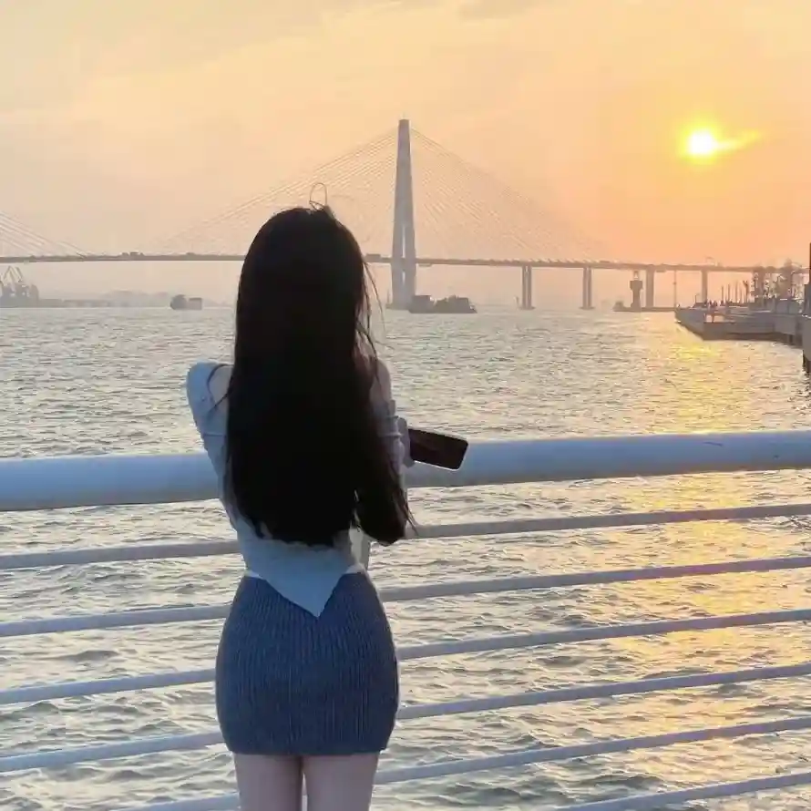 4k夕阳壁纸 - 护栏 - 日落 - 江景「哲风壁纸」