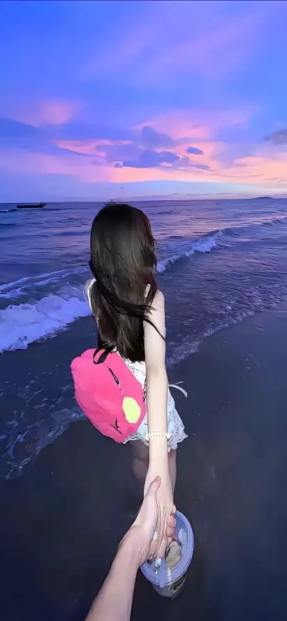 4k度假壁纸 - 晚霞 - 沙滩 - 海浪「哲风壁纸」