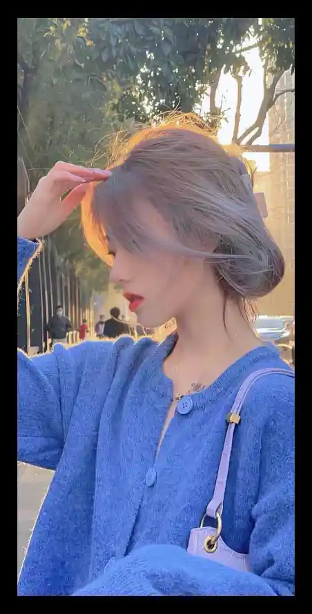 4k侧颜壁纸 - 女生 - 户外 - 灰发「哲风壁纸」