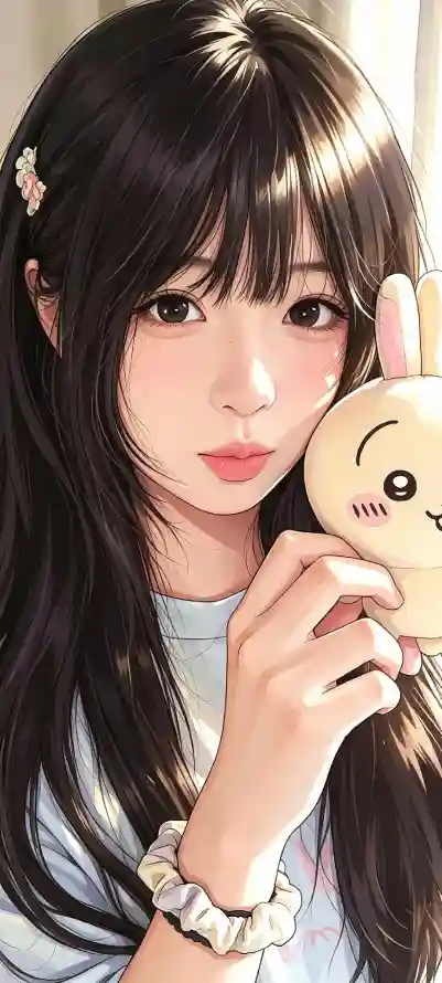 4k人像壁纸 - 发夹 - 好看 - 少女「哲风壁纸」