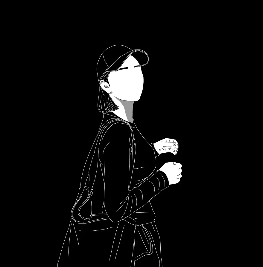 4k人物壁纸 - 侧身 - 女孩 - 戴帽「哲风壁纸」