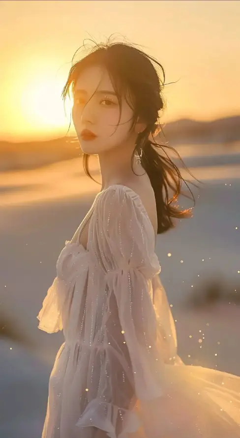 4k侧脸壁纸 - 室外 - 日落 - 暖光「哲风壁纸」