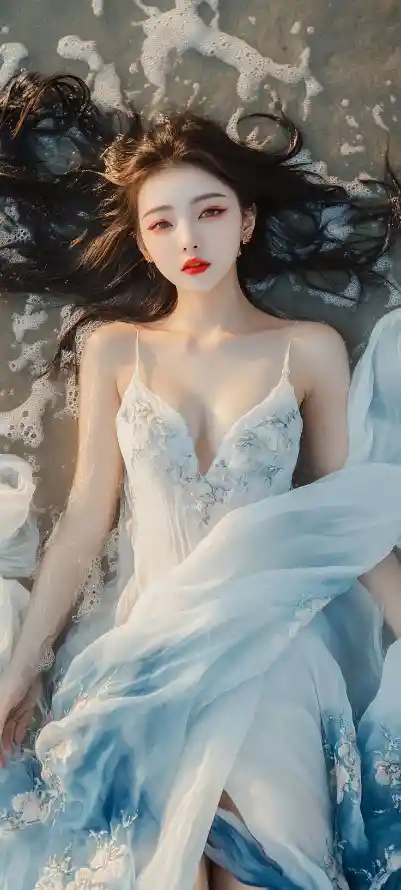 4k性感壁纸 - 沙滩 - 海边 - 湿发「哲风壁纸」