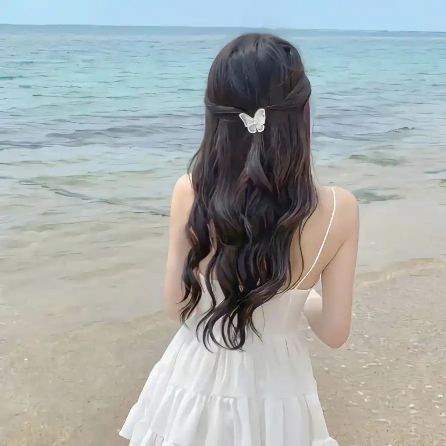 4k少女壁纸 - 沙滩 - 海浪 - 海边「哲风壁纸」