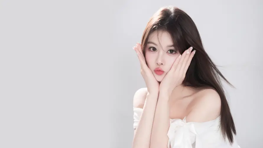 4k人像壁纸-写真 - 托脸-清纯「哲风壁纸」