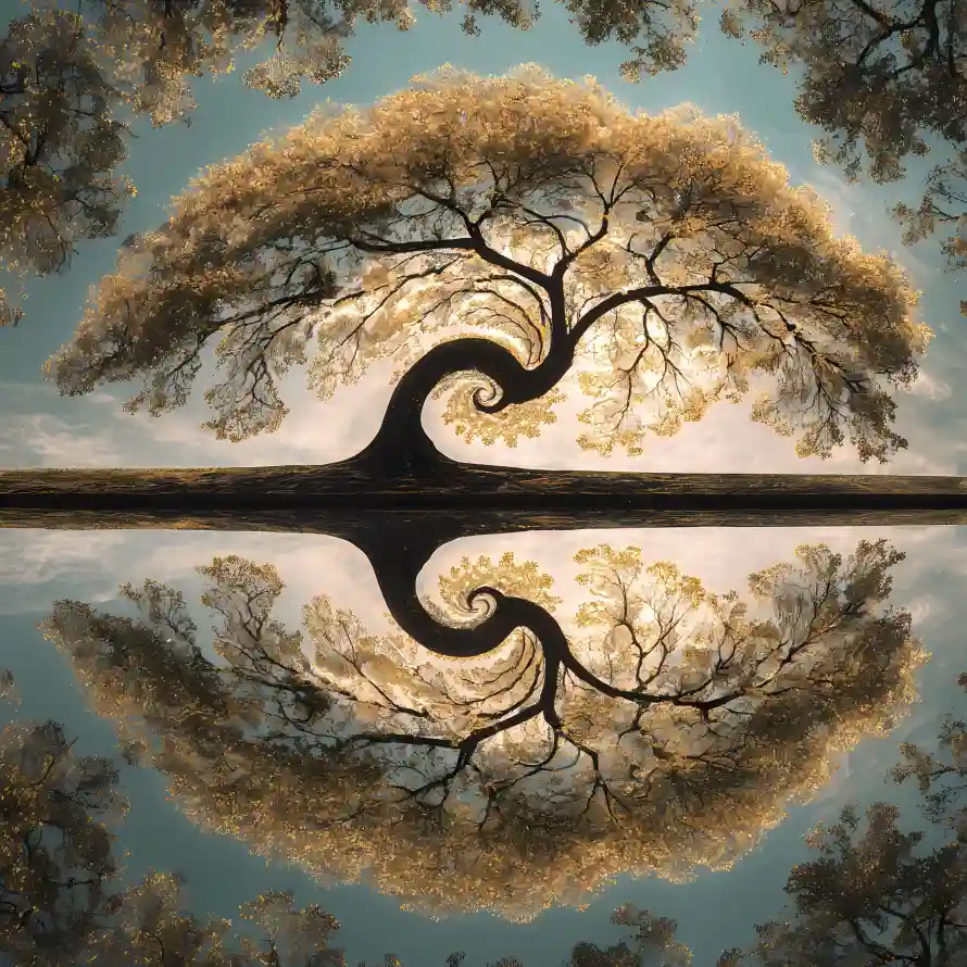 4k倒影壁纸 - 天空 - 对称 - 幻想「哲风壁纸」