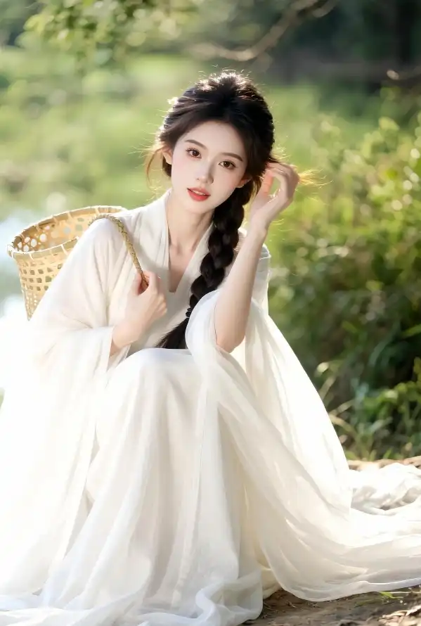 4k长发壁纸 - 汉服 - 户外 - 手机「哲风壁纸」