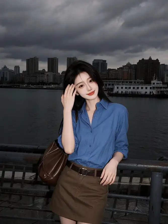 4k手机壁纸 - 阴天 - 美女 - 港风「哲风壁纸」