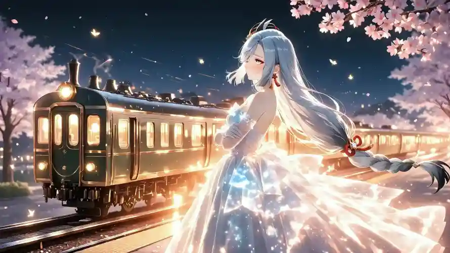 4k列车壁纸 - 原神 - 回眸 - 夜晚「哲风壁纸」