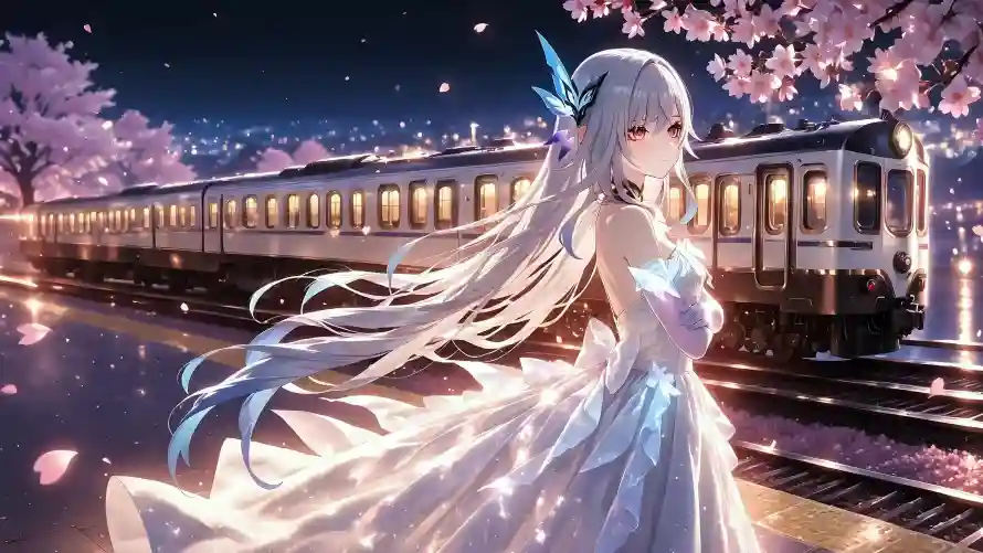 4k列车壁纸 - 原神 - 夜晚 - 夜景「哲风壁纸」