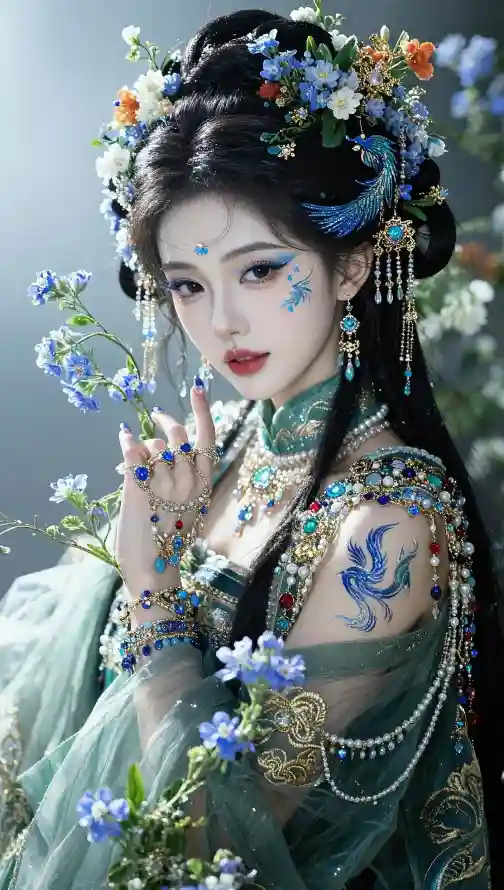 4k发饰壁纸 - 古风 - 女子 - 好看「哲风壁纸」