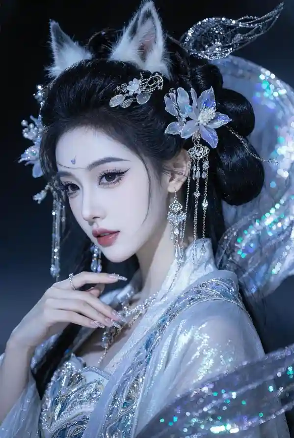 4k好看壁纸 - 汉服 - 狐妖 - 狐耳「哲风壁纸」