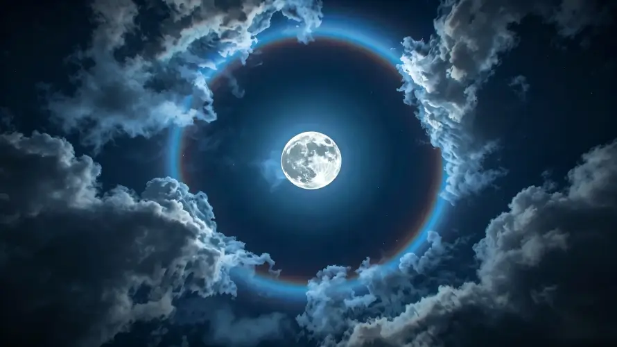 3k云层壁纸-光环 - 夜景-夜空「哲风壁纸」