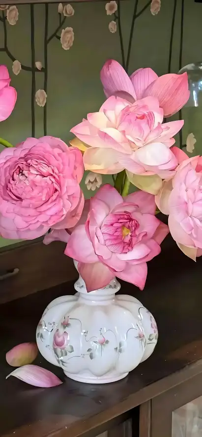 4k中式壁纸 - 插花 - 花卉 - 花瓣「哲风壁纸」