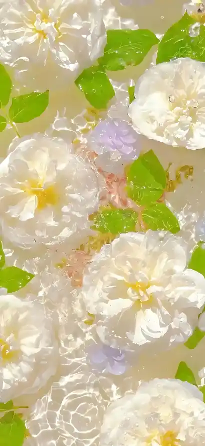 4k水波壁纸 - 水面 - 治愈 - 浮花「哲风壁纸」