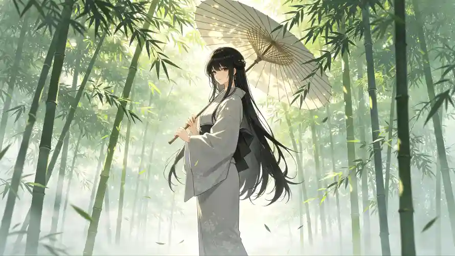 4k和服壁纸-和风 - 少女-晨雾「哲风壁纸」