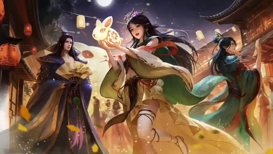 4k中秋壁纸 - 兔灯 - 古风 - 圆月「哲风壁纸」 4k中秋壁纸 - 兔灯 - 古风 - 圆月「哲风壁纸」