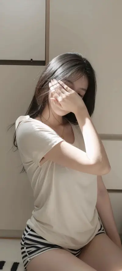 4k坐姿壁纸 - 室内 - 居家 - 美女「哲风壁纸」