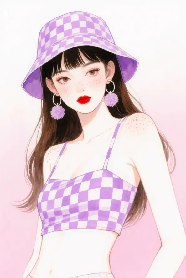 4k吊带壁纸 - 女性 - 插画 - 时尚「哲风壁纸」
