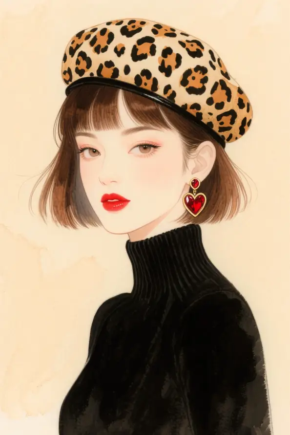 4k女性壁纸 - 帽子 - 插画 - 时尚「哲风壁纸」